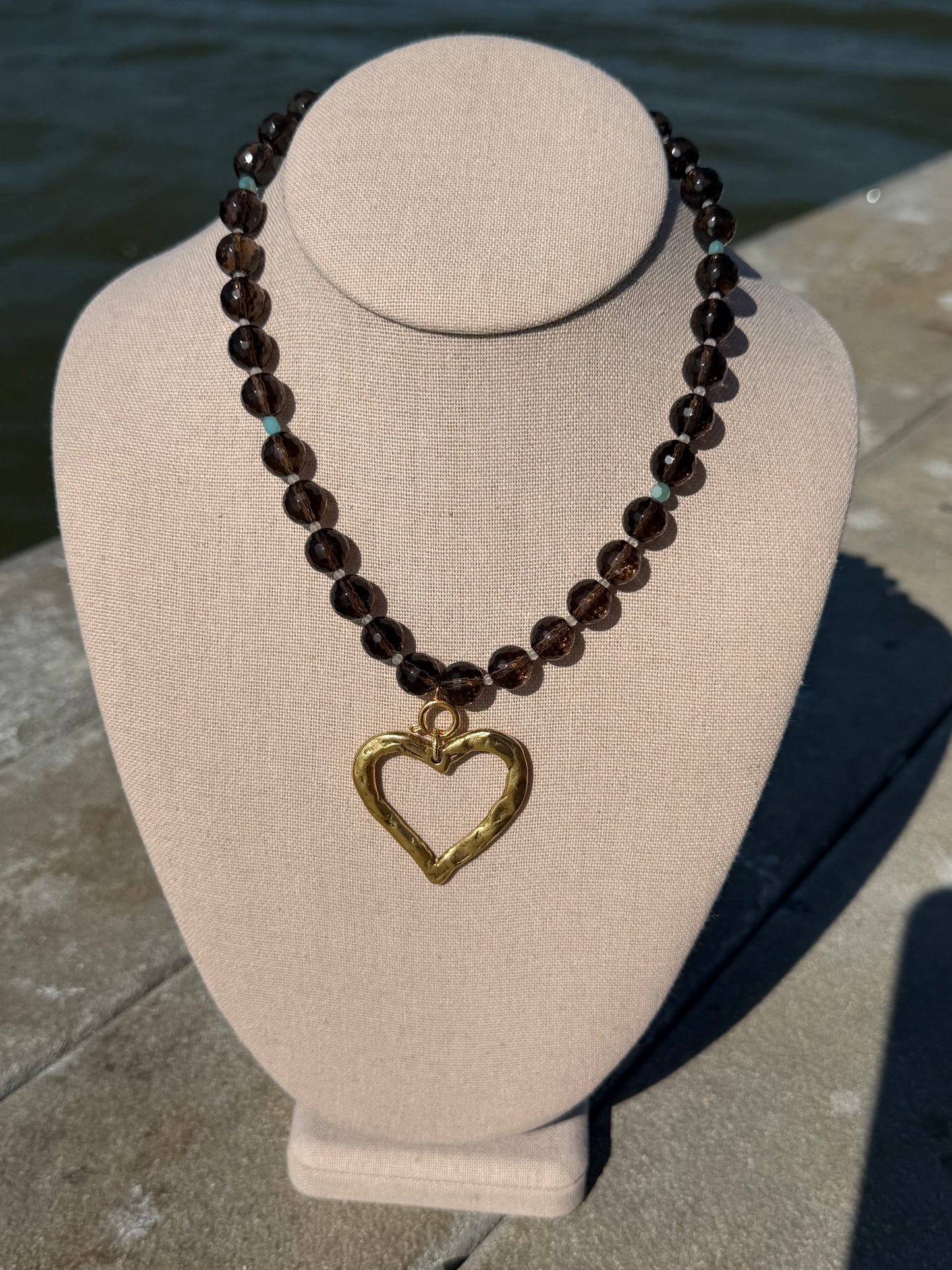 Smoky Heart Necklace