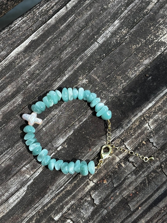 Moonlit Cross Bracelet