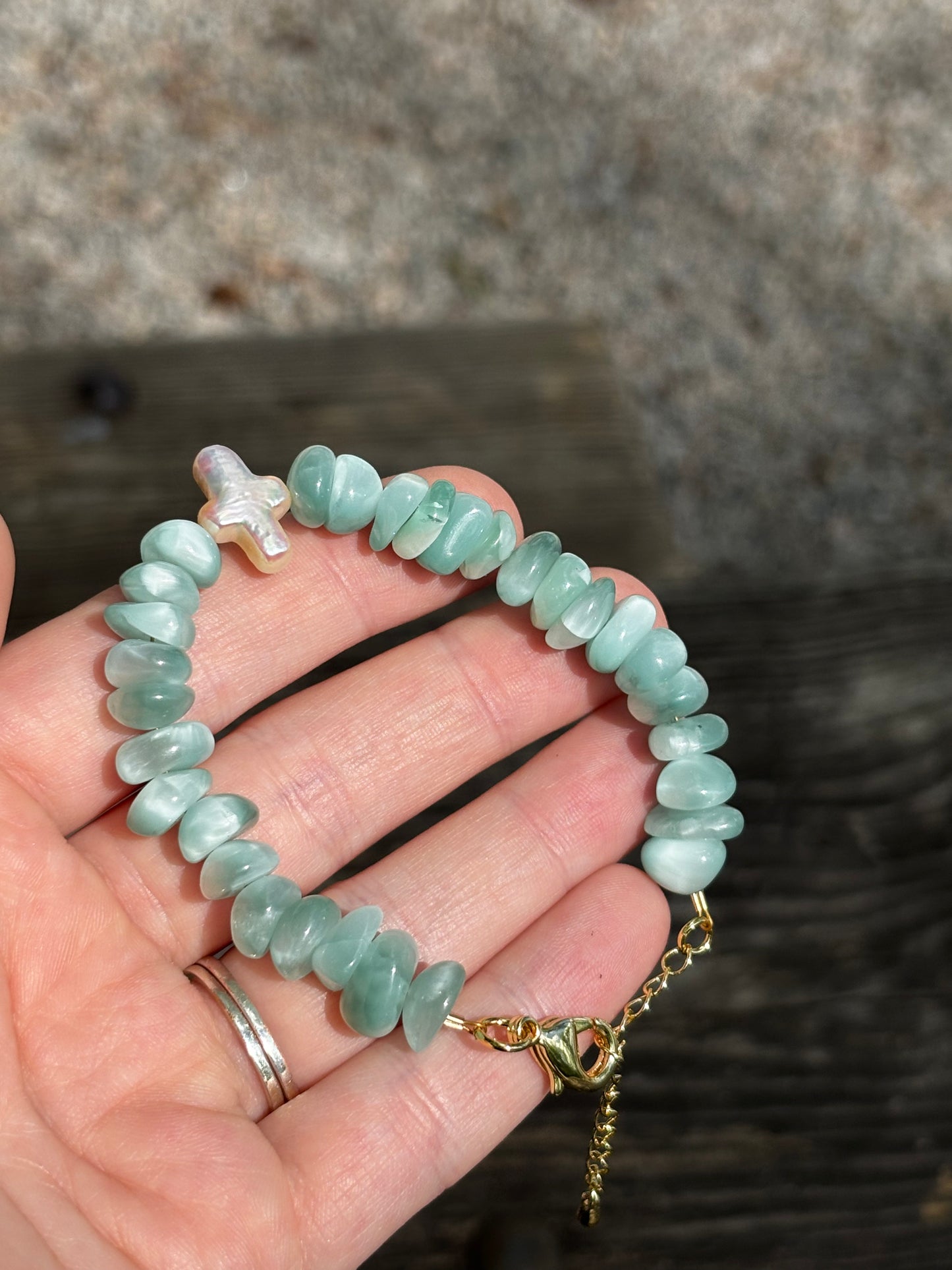 Moonlit Cross Bracelet
