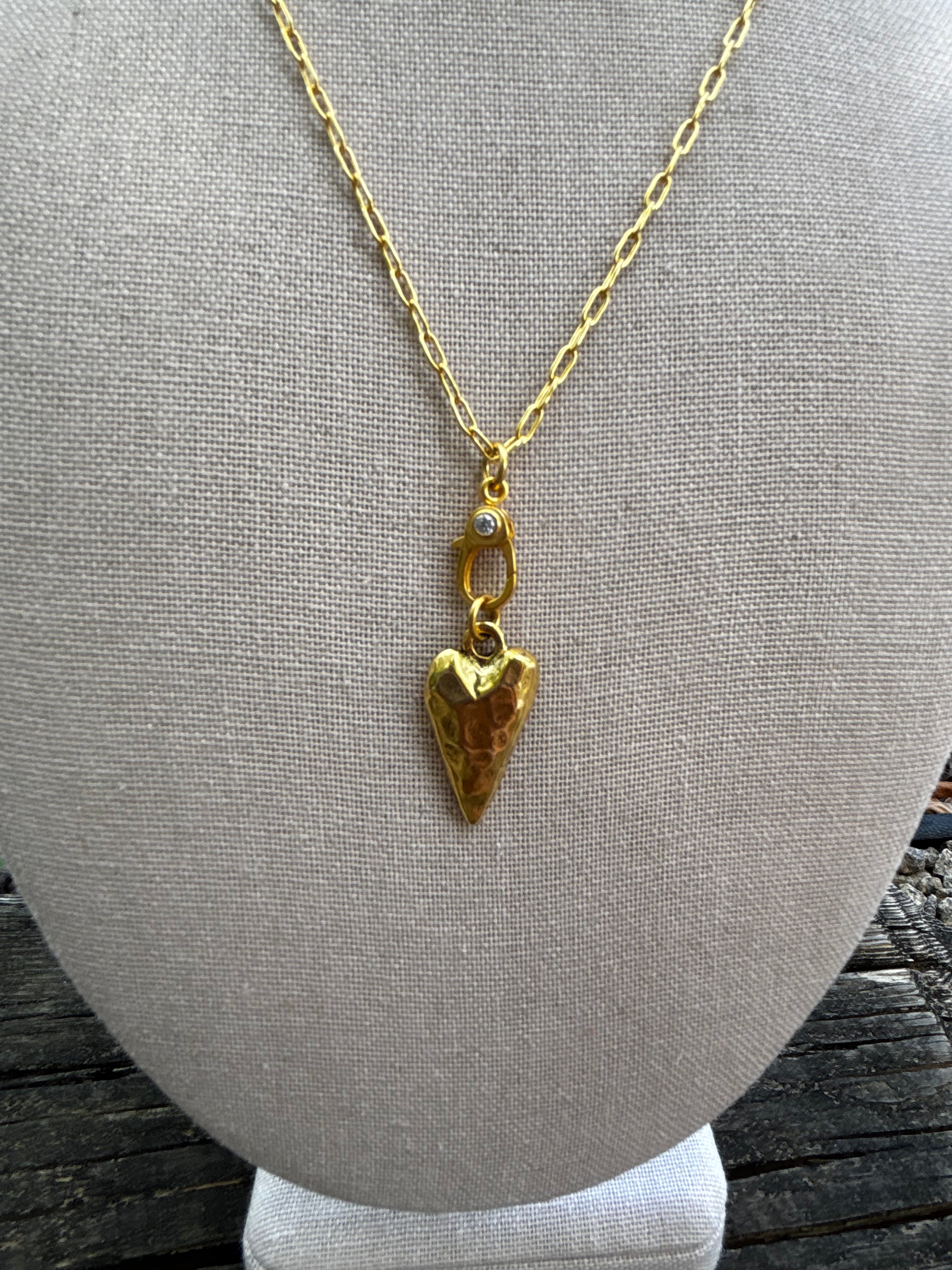 Hammered Heart Necklace