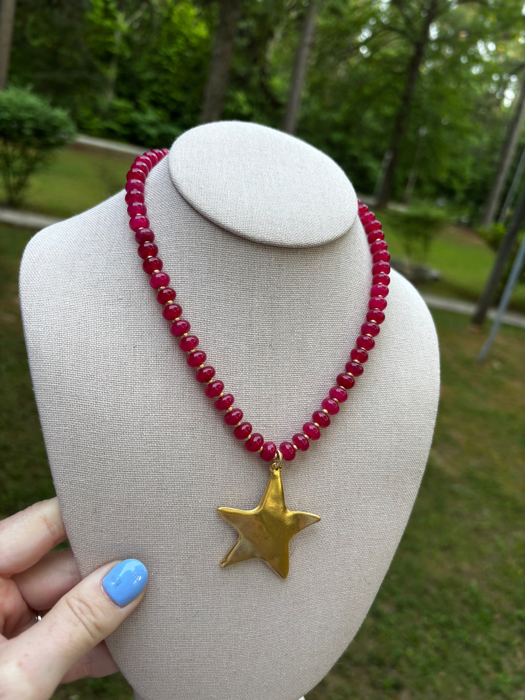 Crimson Star Necklace