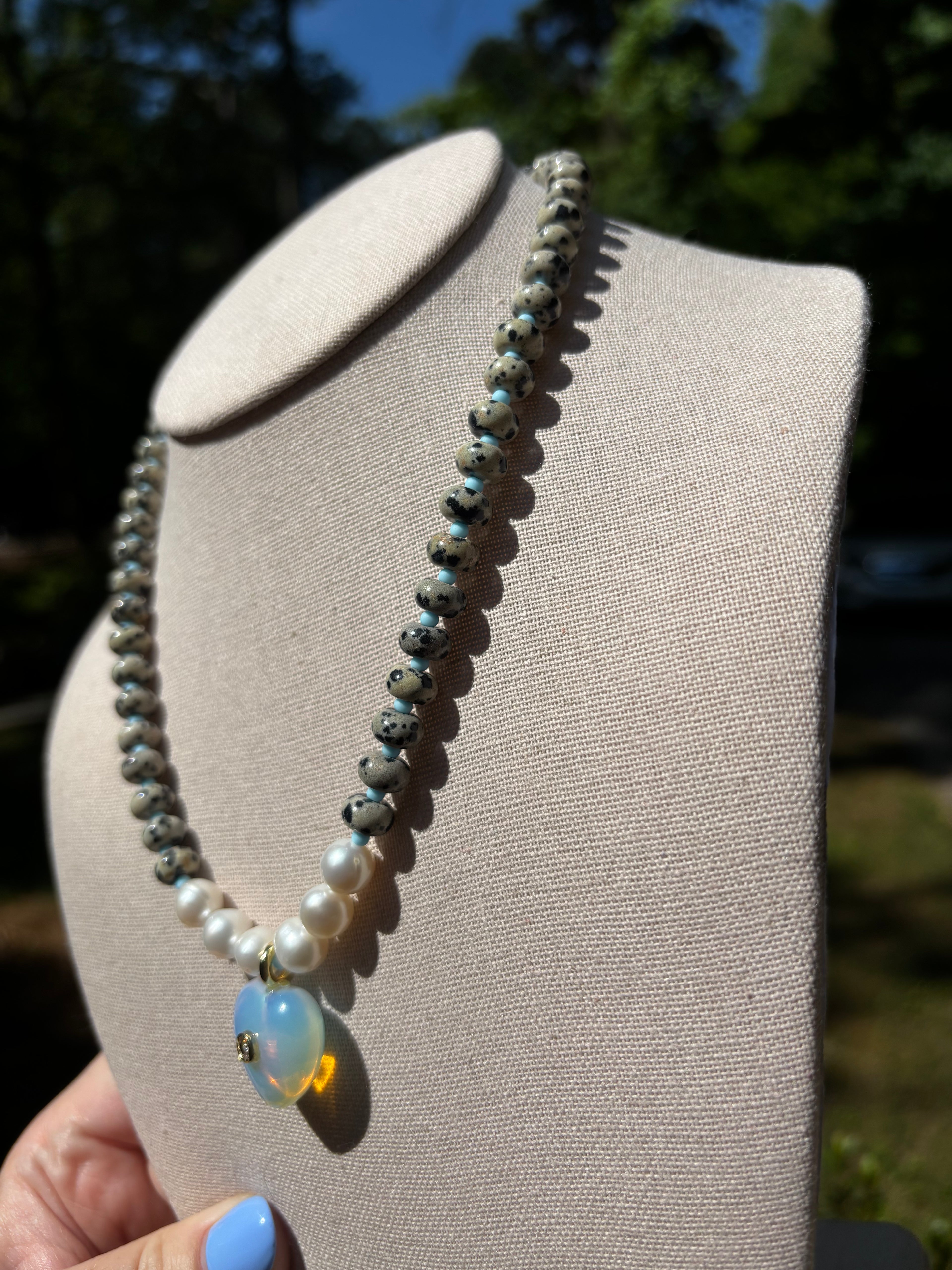 Moonbeam Heart Necklace