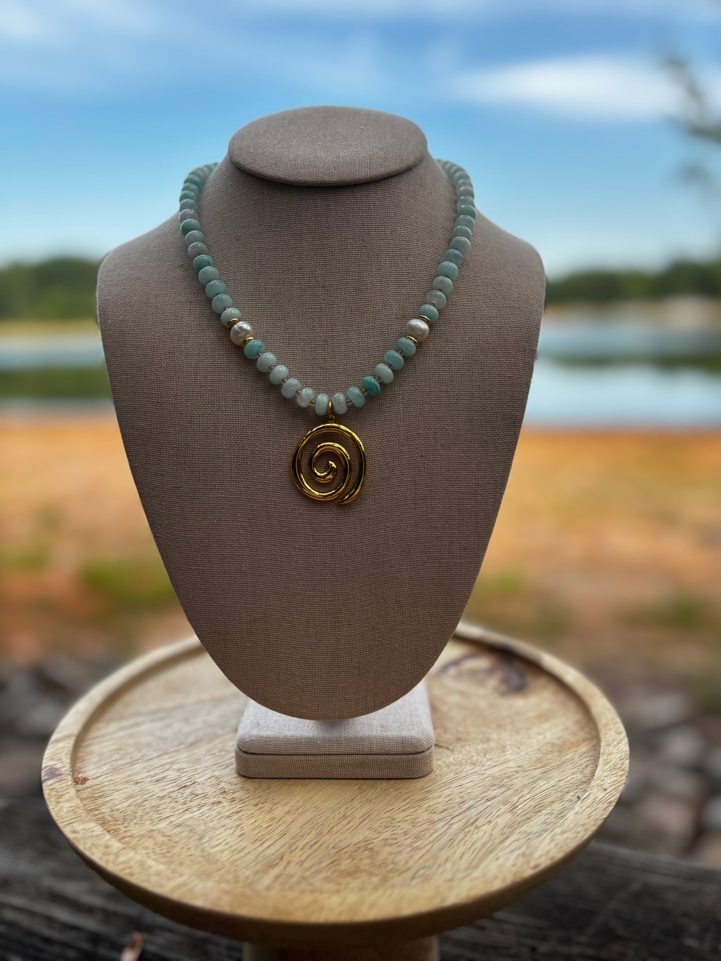 Aqua Swirl Necklace