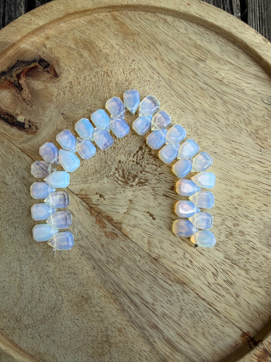 14.2x 10mm 8.5" Opalite Strand