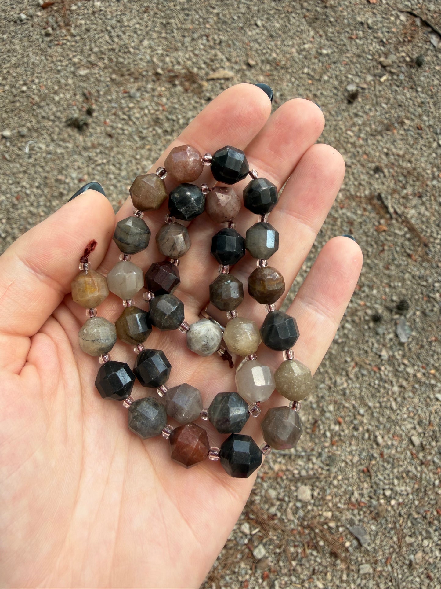 10x9mm 15.5" Chocolate Moonstone Strand