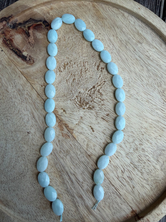 10x14mm 16" Strand of Aquamarine Strand
