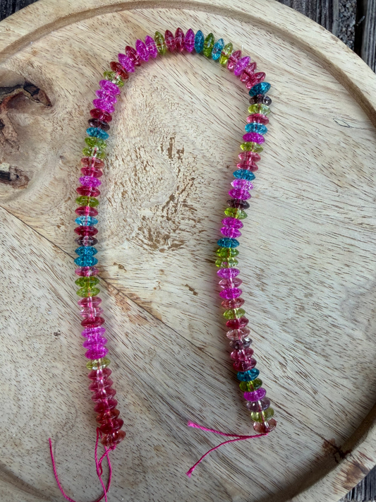 10mm 15.5"  Imitation Tourmaline Saucer Strand