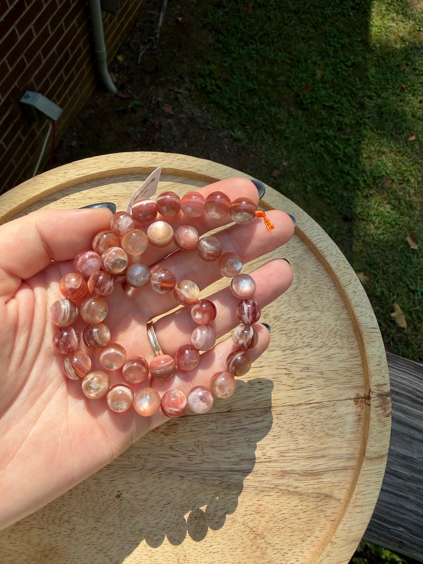 9.6mm 15.5" High Quality Pink Lepidolite Strand