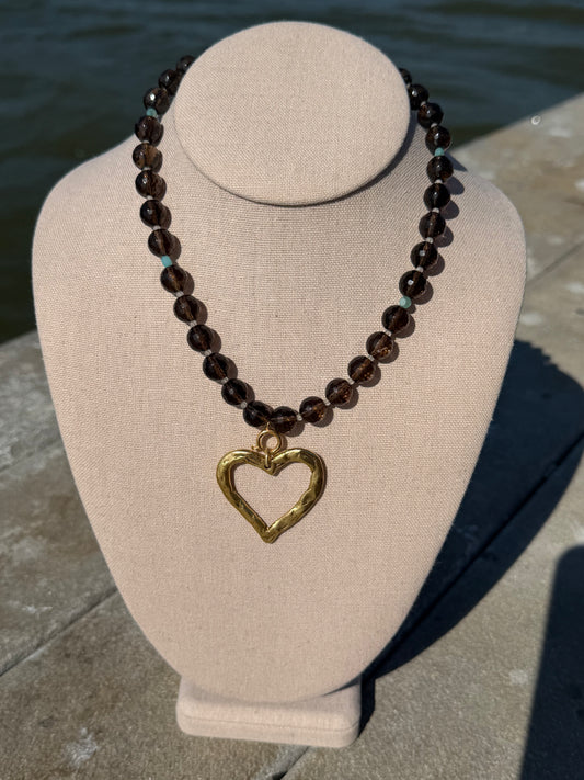 Smoky Heart Necklace