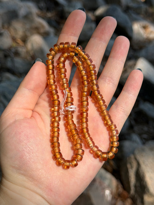 Amber Colored Rondelles